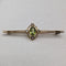 British Antique 15ct Gold Greenstone & Pearl Pin Brooch